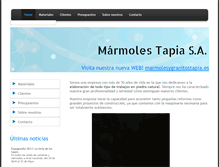 Tablet Screenshot of marmolestapia.com